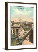 Broadway and Sixth Avenue, New York City-null-Framed Art Print