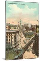 Broadway and Sixth Avenue, New York City-null-Mounted Art Print