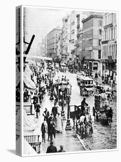 Broadway and Spring Street, New York City, USA, 1867-MATHEW B BRADY-Stretched Canvas