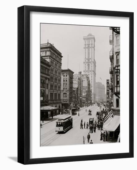 Broadway and Times Building (One Times Square), New York City-null-Framed Photo