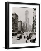 Broadway and Times Building (One Times Square), New York City-null-Framed Photo