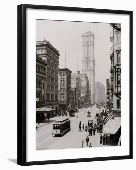 Broadway and Times Building (One Times Square), New York City-null-Framed Photo