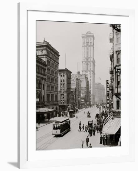 Broadway and Times Building (One Times Square), New York City-null-Framed Photo