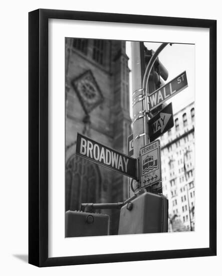 Broadway and Wall Street-Chris Bliss-Framed Premium Photographic Print