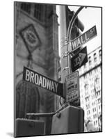 Broadway and Wall Street-Chris Bliss-Mounted Photographic Print