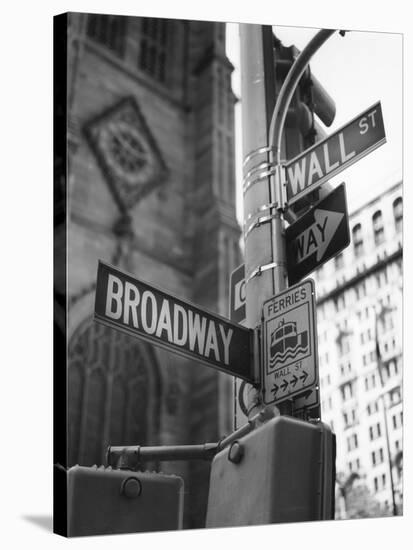 Broadway and Wall Street-Chris Bliss-Stretched Canvas