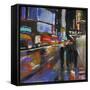 Broadway at Night-Solveiga-Framed Stretched Canvas