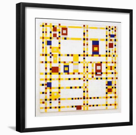 Broadway Boogie Woogie. 1942-43-Piet Mondrian-Framed Art Print