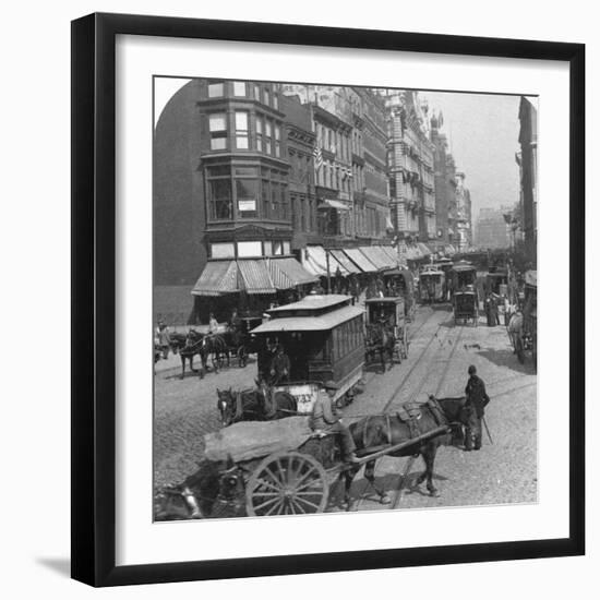 Broadway Boulevard from Union Square to Madison Square-null-Framed Photographic Print