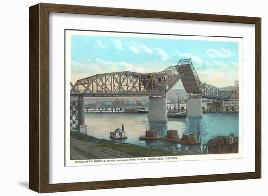 Broadway Bridge, Portland, Oregon-null-Framed Art Print