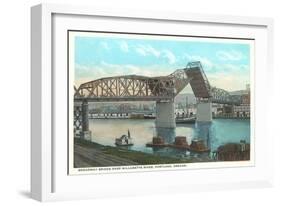 Broadway Bridge, Portland, Oregon-null-Framed Art Print