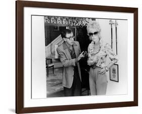 BROADWAY DANNY ROSE, 1984 directed by Woody Allen Woody Allen and Mia Farrow (b/w photo)-null-Framed Photo