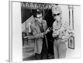 BROADWAY DANNY ROSE, 1984 directed by Woody Allen Woody Allen and Mia Farrow (b/w photo)-null-Framed Photo