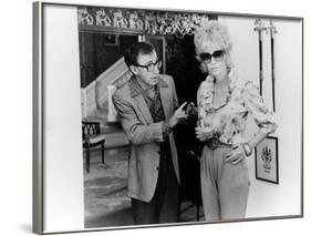 BROADWAY DANNY ROSE, 1984 directed by Woody Allen Woody Allen and Mia Farrow (b/w photo)-null-Framed Photo