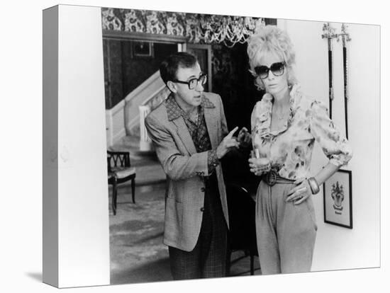 BROADWAY DANNY ROSE, 1984 directed by Woody Allen Woody Allen and Mia Farrow (b/w photo)-null-Stretched Canvas