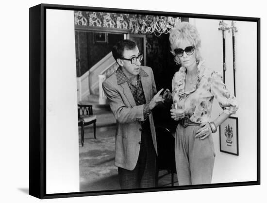 BROADWAY DANNY ROSE, 1984 directed by Woody Allen Woody Allen and Mia Farrow (b/w photo)-null-Framed Stretched Canvas