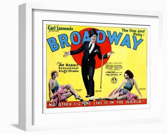 Broadway, Evelyn Brent, Glenn Tryon, Merna Kennedy, 1929-null-Framed Art Print