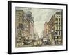 Broadway; from Cortlandt St. and Maidin Lane-Currier & Ives-Framed Giclee Print