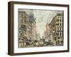 Broadway; from Cortlandt St. and Maidin Lane-Currier & Ives-Framed Giclee Print