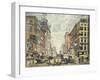 Broadway; from Cortlandt St. and Maidin Lane-Currier & Ives-Framed Giclee Print