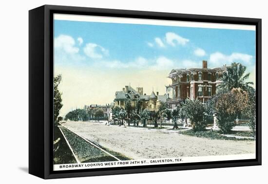 Broadway, Galveston, Texas-null-Framed Stretched Canvas