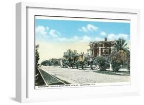 Broadway, Galveston, Texas-null-Framed Art Print