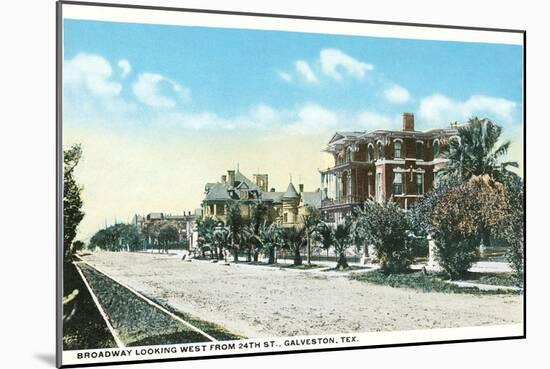 Broadway, Galveston, Texas-null-Mounted Art Print