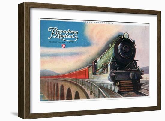 Broadway Limited, Pennsylvania Railroad, 1927-null-Framed Giclee Print