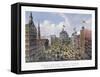 Broadway, New York: from the Western Union Telegraph Building Looking North-null-Framed Stretched Canvas