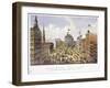 Broadway New York-Currier & Ives-Framed Giclee Print