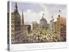 Broadway New York-Currier & Ives-Stretched Canvas