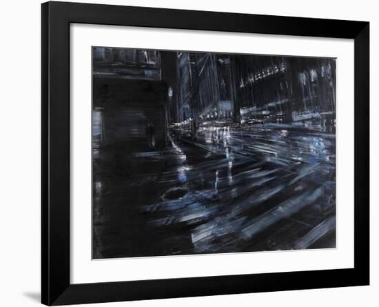 Broadway Night-Paolo Ottone-Framed Art Print