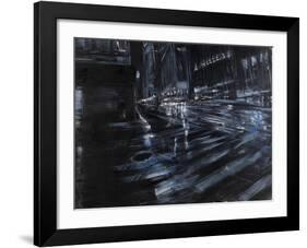 Broadway Night-Paolo Ottone-Framed Art Print