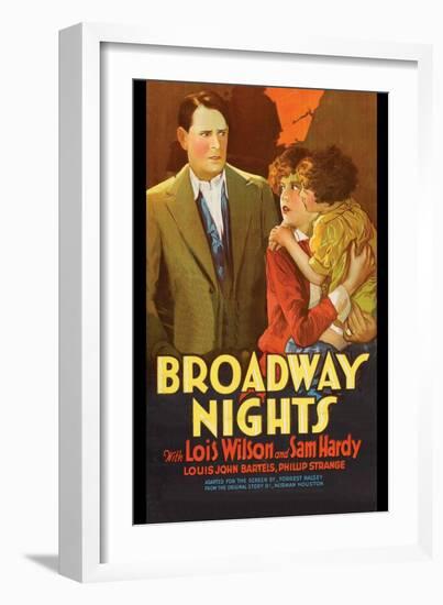 Broadway Nights-null-Framed Art Print