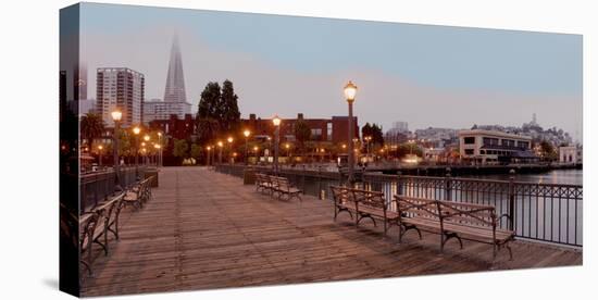 Broadway Pier Pano #113-Alan Blaustein-Stretched Canvas