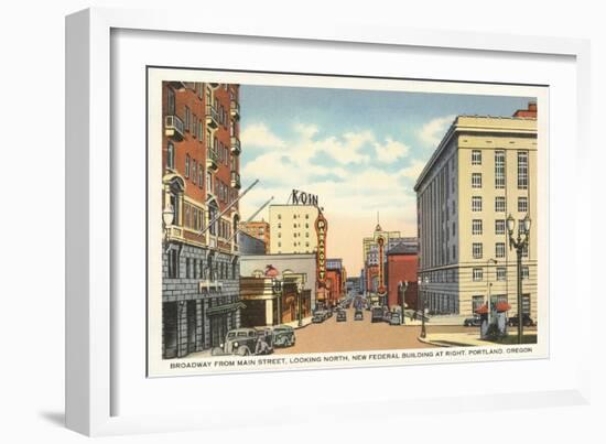 Broadway, Portland, Oregon-null-Framed Art Print