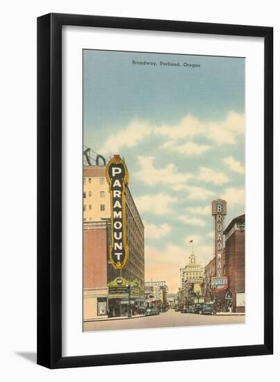 Broadway, Portland, Oregon-null-Framed Art Print