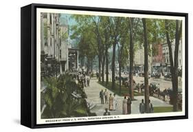 Broadway, Saratoga Springs, New York-null-Framed Stretched Canvas