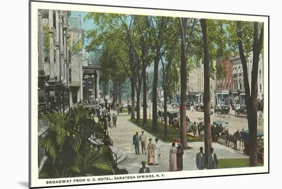 Broadway, Saratoga Springs, New York-null-Mounted Art Print