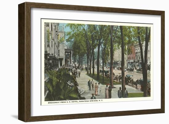 Broadway, Saratoga Springs, New York-null-Framed Art Print