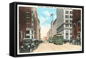 Broadway, St. Louis, Missouri-null-Framed Stretched Canvas