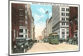 Broadway, St. Louis, Missouri-null-Mounted Art Print