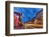 Broadway Street at Dusk in Downtown Nashville, Tennessee, USA-Chuck Haney-Framed Photographic Print