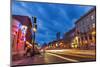 Broadway Street at Dusk in Downtown Nashville, Tennessee, USA-Chuck Haney-Mounted Photographic Print