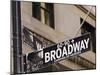 Broadway Street Sign Manhattan, New York City, New York, USA-Amanda Hall-Mounted Photographic Print