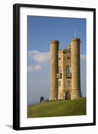 Broadway Tower in Autumn Sunshine, Cotswolds, Worcestershire, England, United Kingdom, Europe-Peter Barritt-Framed Photographic Print