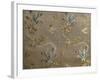 Brocaded Cloth with Floral and Foil Drawing, 16th Century-null-Framed Giclee Print