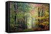Brocéliande colored forest-Philippe Manguin-Framed Stretched Canvas