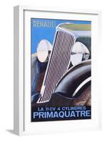 Brochure Advertising the Renault Primaquatre Automobile, c.1930-French School-Framed Giclee Print