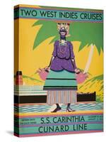 Brochure Cover for 'Two West Indies Cruises' on Board the S.S. 'Carinthia', 1929-null-Stretched Canvas